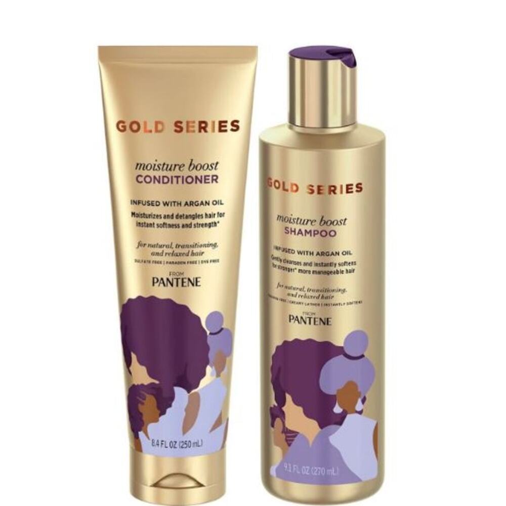 Pantene Gold Series Moisture Boost Shampoo and Conditioner Bundle 270ml/250ml